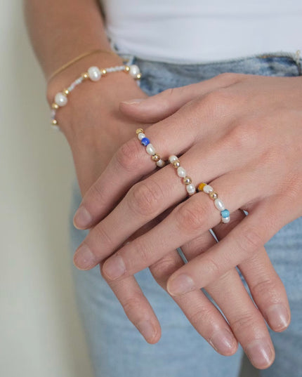 Lot de bagues Tres Pearl
