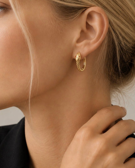 The Serpent Hoop Earrings