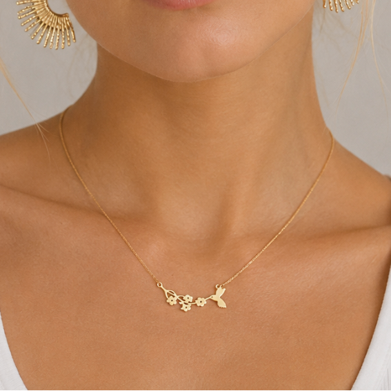 Hummingbird Necklace - The bridge between worlds.