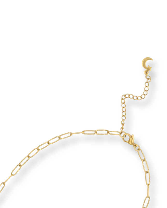 4 MM Texturized Paper Clip Chain Necklace