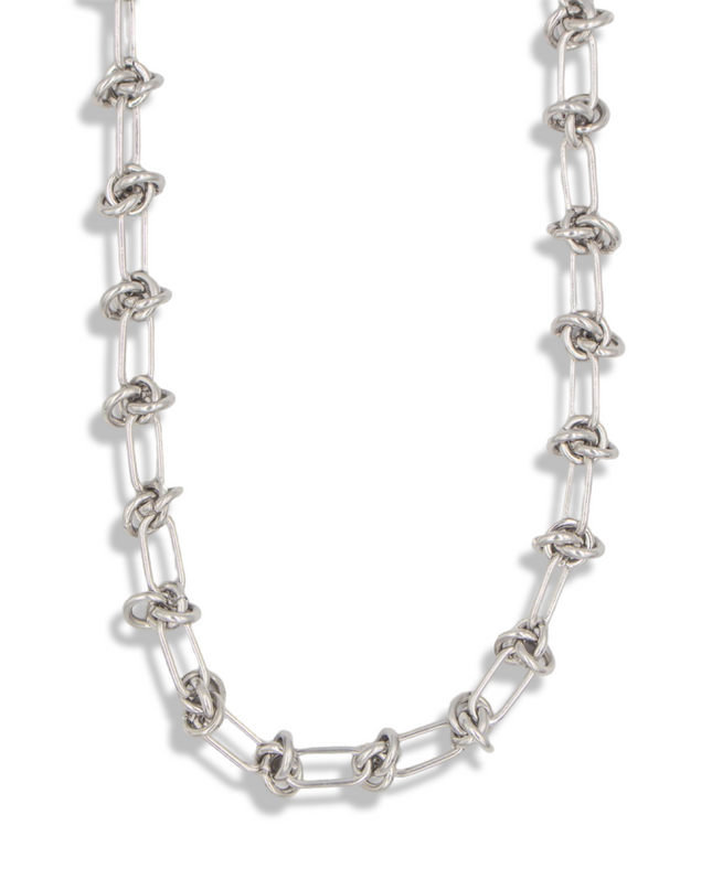 Eternal Bond Knot Chain – Bold Stainless Steel Necklace