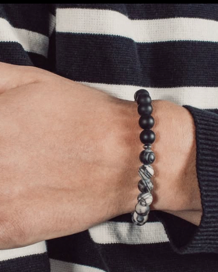 Good Spirits Bracelet – Silk Stone + Onyx