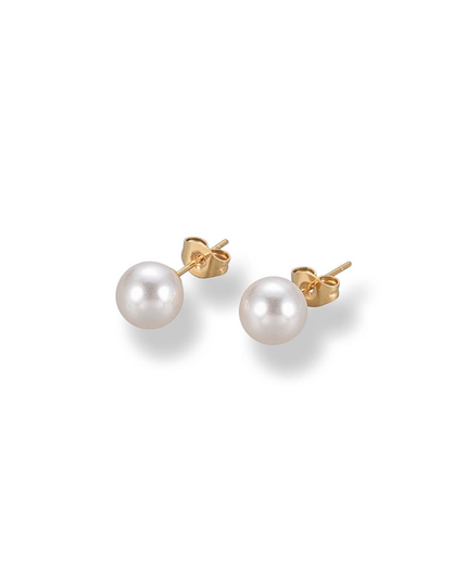 8 mm Organic Pearl Stud Earrings