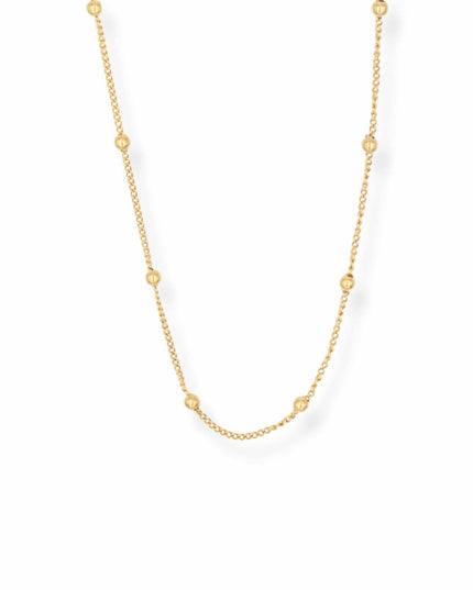 2.5 MM Beaded Cable Chain Necklace