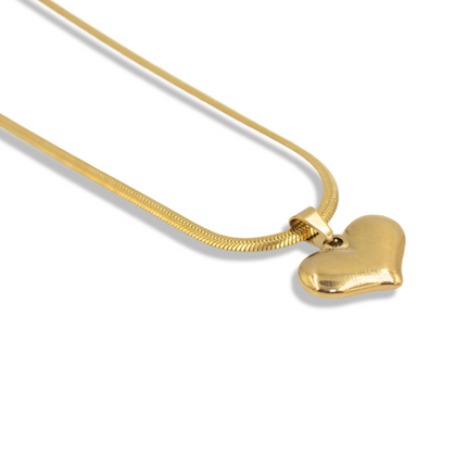 A Heart of Gold Necklace - Snake Edition