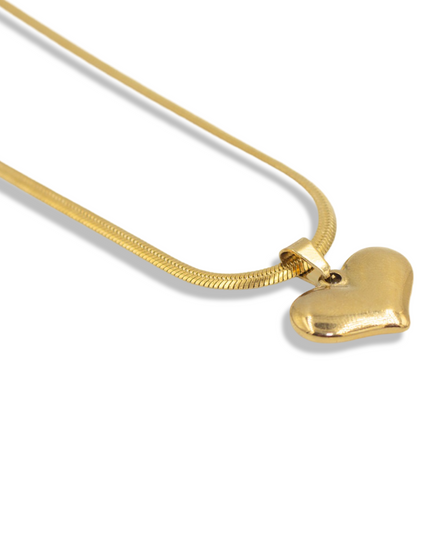 A Heart of Gold Necklace - Snake Edition