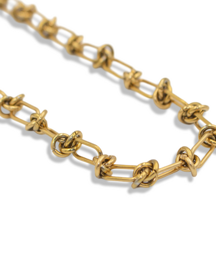 Eternal Bond Knot Chain – Bold Stainless Steel Necklace