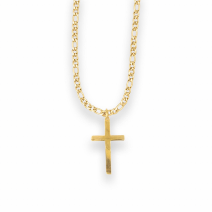 Classic Cross Necklace – 14k Gold Plated Stainless Steel
