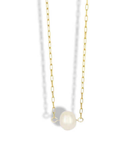 Minimal Pearl Choker Necklace - Freshwater Pearls