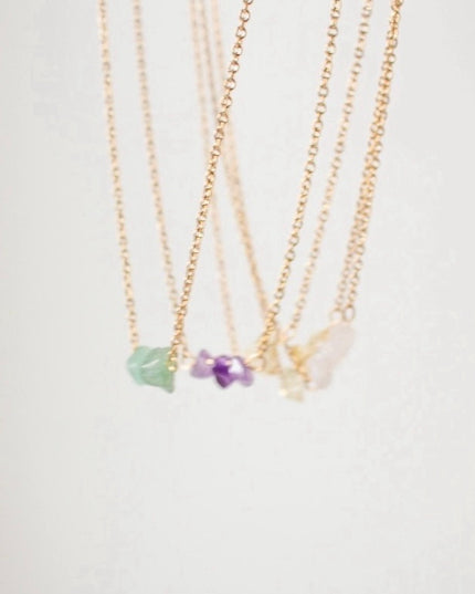 A Touch of Balance Necklace – Available in Six Healing Gemstones
