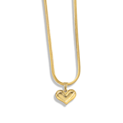A Heart of Gold Necklace - Snake Edition