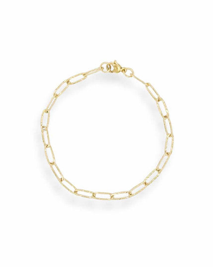 4 mm Texturized Paper Clip Chain Bracelet