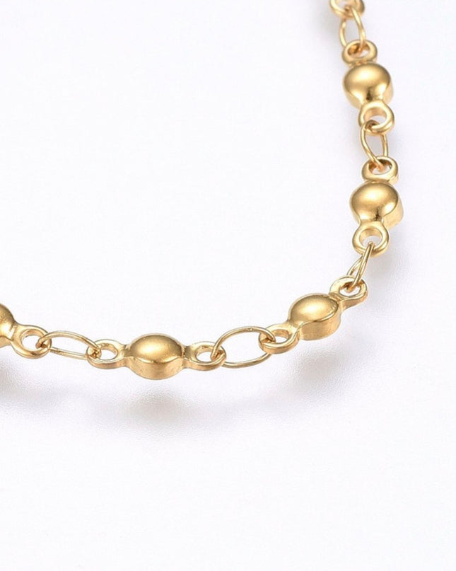 3 mm Beaded Chain Bracelet