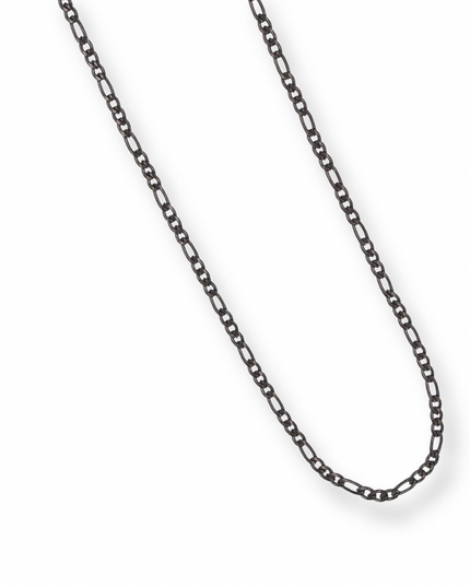 3MM Black Figaro Chain Necklace