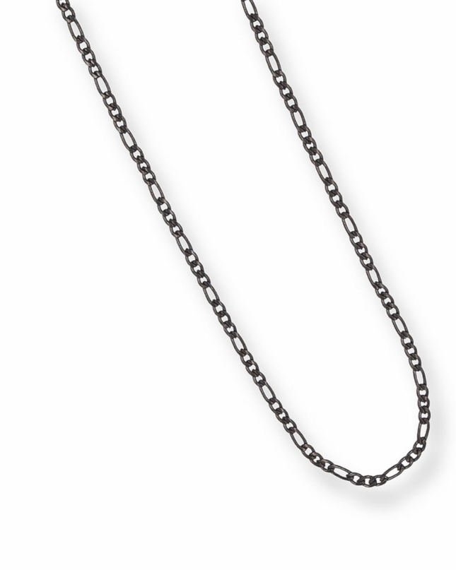 3MM Black Figaro Chain Necklace