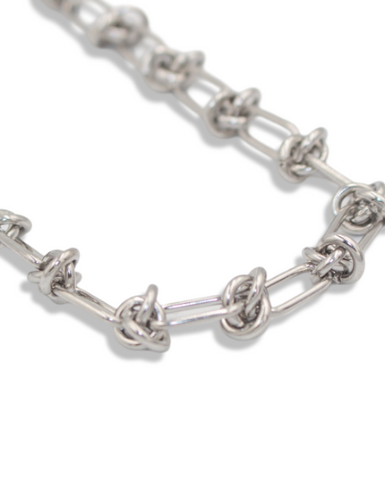 Eternal Bond Knot Chain – Bold Stainless Steel Necklace