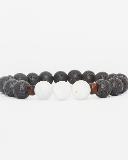 Good Fortune Bracelet –  Moonstone + Lava