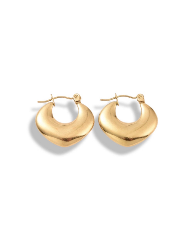 Geometrical Mini Half Hoop Earrings