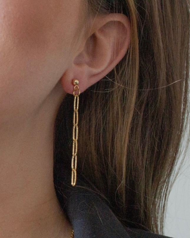 Paper Clip Chain Earrings