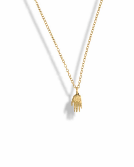 Dainty Hamsa Hand Talisman Necklace