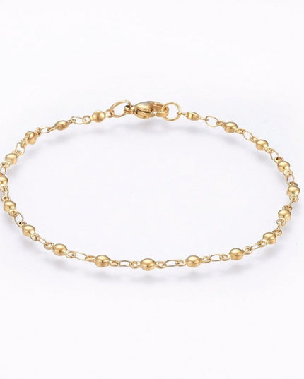 3 mm Beaded Chain Bracelet