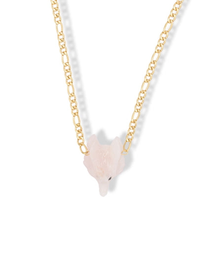 Women Who Run With The Wolves Necklace - Rose Quartz