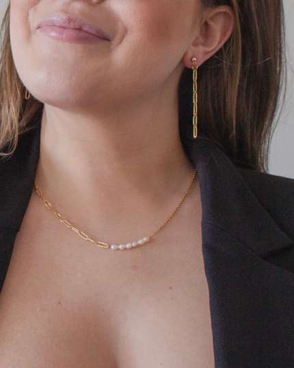 Paper Clip Chain Earrings