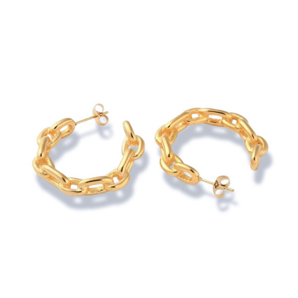 Empress Chain Hoop Earrings