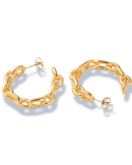 Empress Chain Hoop Earrings