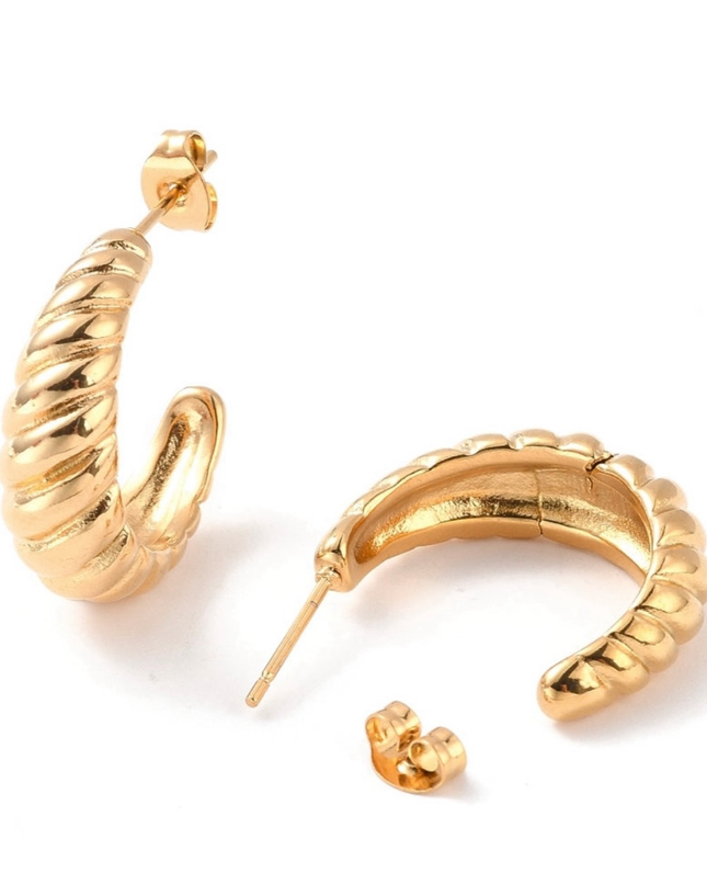 A Croissant in Paris Mini Half Hoop Earrings