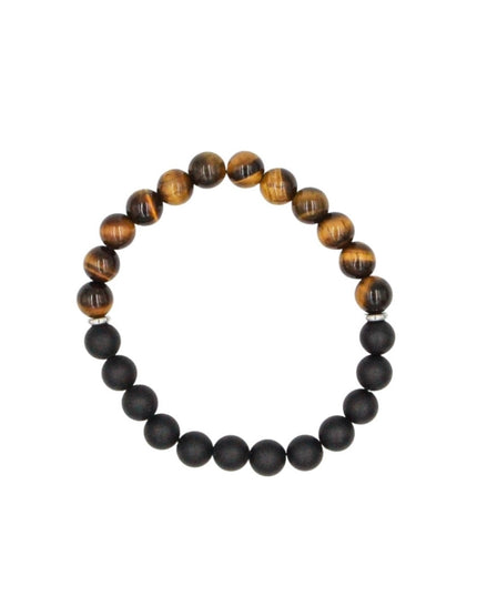 Harmony & Strength Bracelet – Tiger Eye + Onyx / Lava