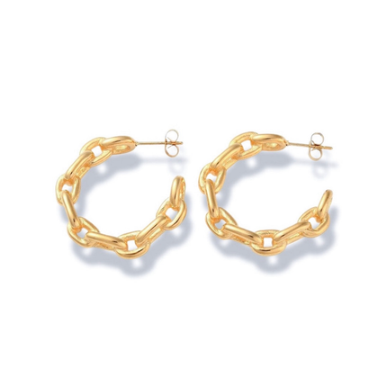Empress Chain Hoop Earrings
