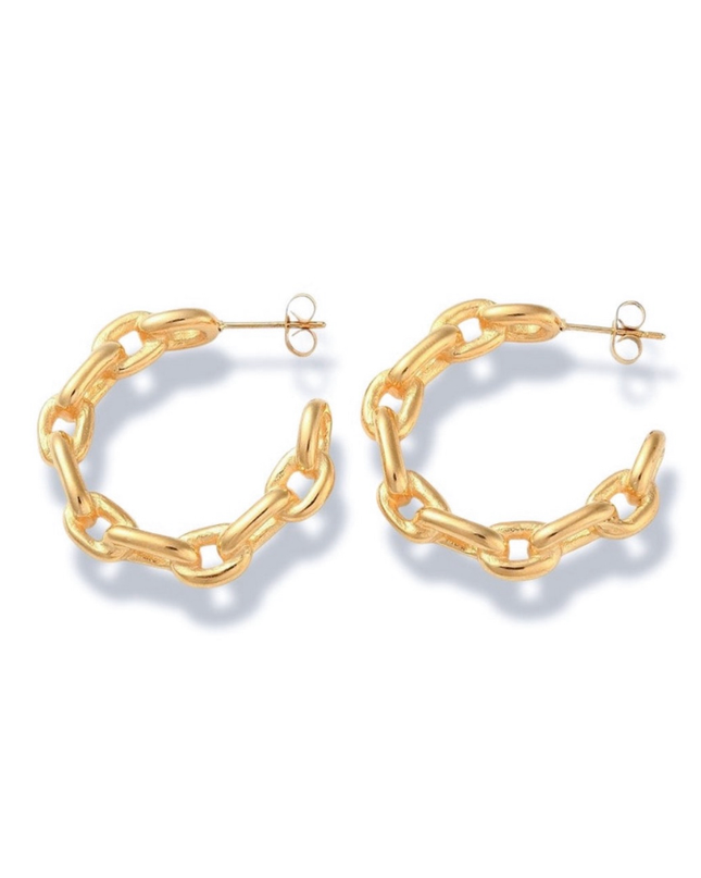 Empress Chain Hoop Earrings
