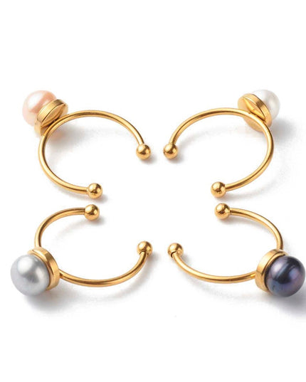 Divine Harmony Pearl Cuff Ring