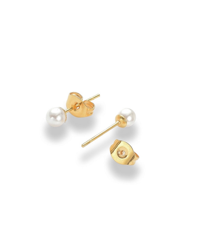 4 mm Organic Pearl Stud Earrings