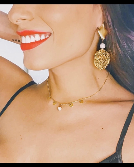 Boho Dangle Pearl Earrings