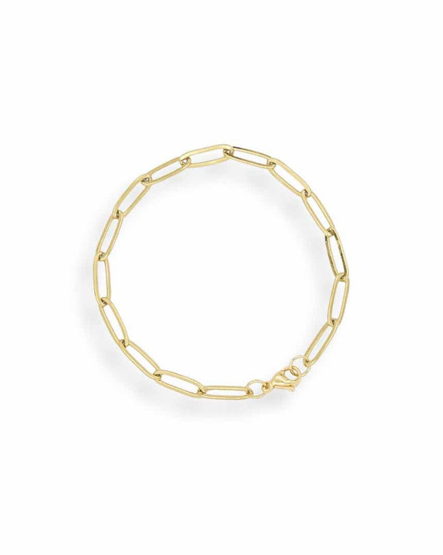 4 mm Classic Paper Clip Chain Bracelet