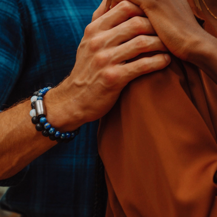 Bracelet Immunité – Lapis Lazuli + Acier Inoxydable
