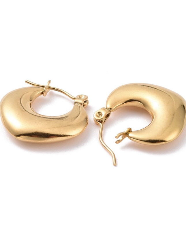 Geometrical Mini Half Hoop Earrings