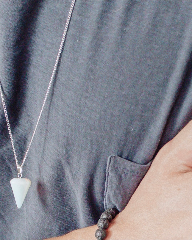 Equilibrium Necklace – Opalite Stone Pendulum