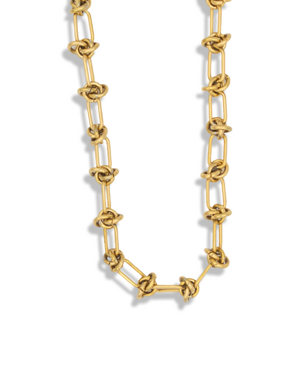 Eternal Bond Knot Chain – Bold Stainless Steel Necklace