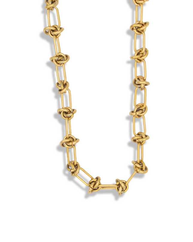 Eternal Bond Knot Chain – Bold Stainless Steel Necklace