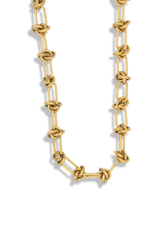 Eternal Bond Knot Chain – Bold Stainless Steel Necklace