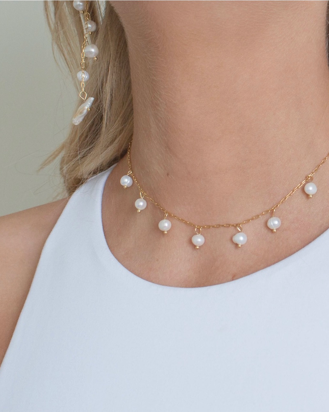 Pragathi Necklace - Freshwater Pearls