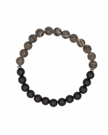 Grounded Spirit Bracelet – Picasso Marble + Onyx / Lava