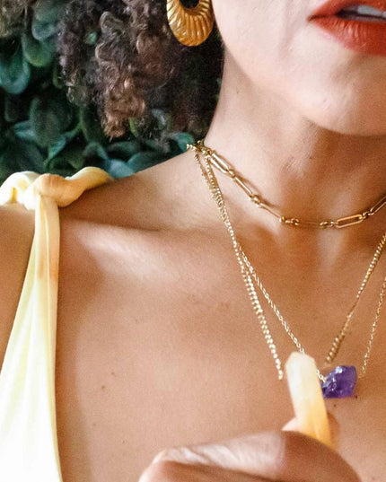 Overcome Citrine Crystal Necklace