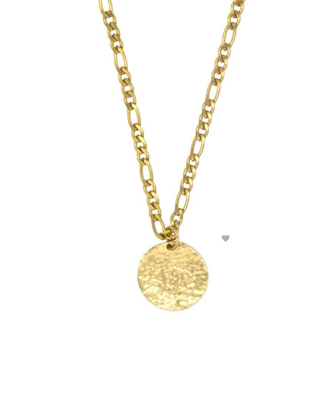 Timeless Hand-Hammered Disc Necklace