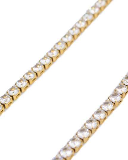 Eternal Brilliance Tennis Bracelet – Bold Stainless Steel & Cubic Zirconia