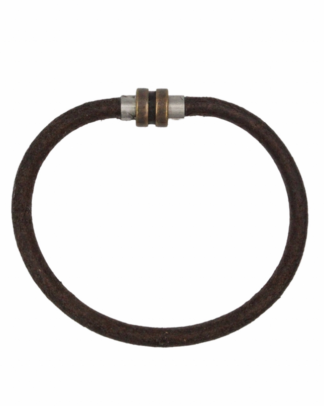 Enduring Essence Bracelet - Distressed Cowhide Leather + Bronze Clasp