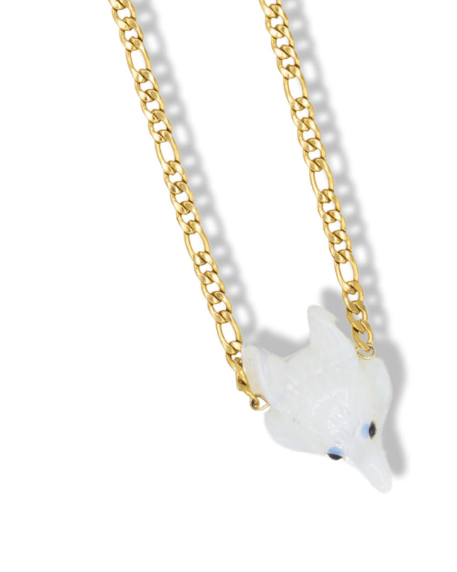 Women Who Run With The Wolves Necklace - Rose Quartz